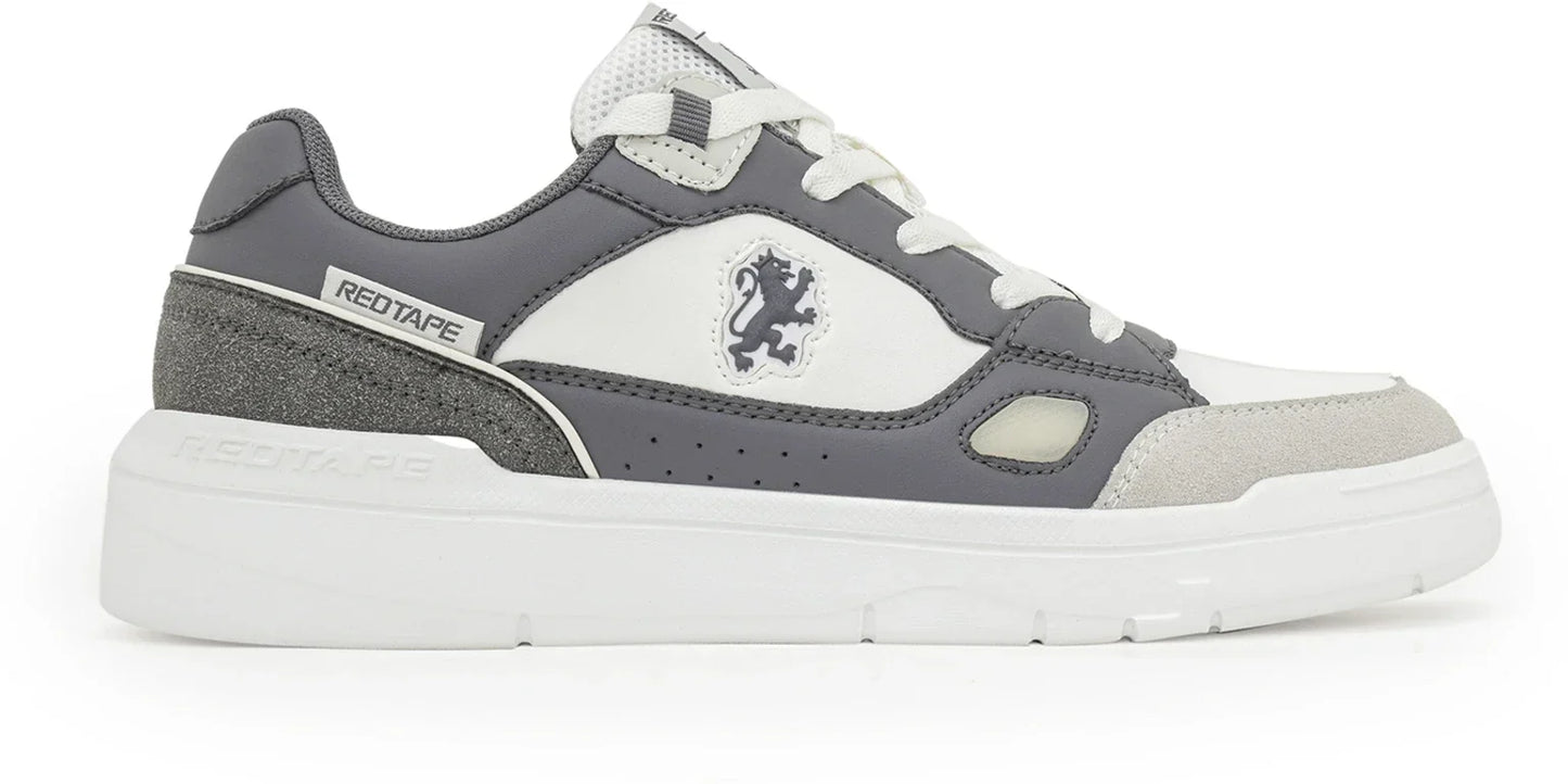 RED TAPE Lifestyle Shoes| Classic Rounded Toe, Soothing Insole Sneakers For Men (Grey, White , 6)