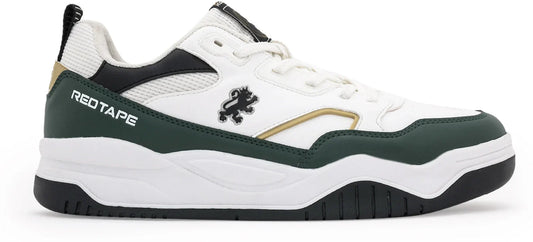 RED TAPE Sneakers for Men | Premium PU Finish, Lace-Up Closure & Stylish Uplift Sneakers For Men (Green, White , 9)